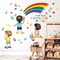 Small Hands Change The World" Wall Decals - Inspirational Rainbow Handprint Wall Stickers - Colorful Watercolor Decor for Classrooms, Playrooms, Nurseries, & School Libraries